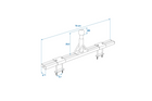 ProPlus 330238 fietsendrageradapter voor trekhaak met een dissel van 760 mm.