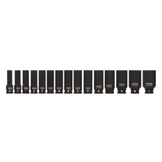 YATO YT-1055 lange slagdoppen 1/2" doppen 15 stuks.