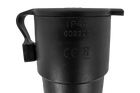 MANTES 3P vrouwelijke contactdoos, rubber, met klep, 16A, 250V