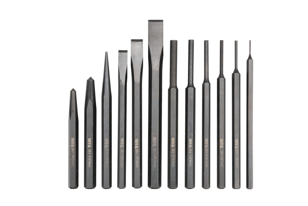YATO YT-4714 beitels en ponsen, set van 12.