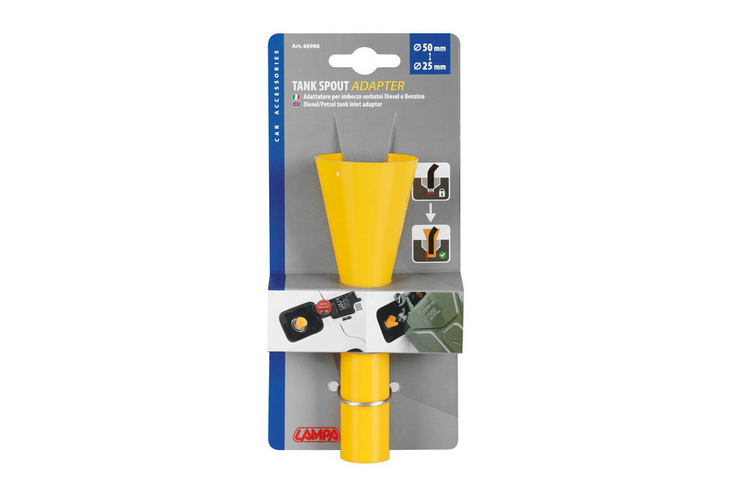 LAMPA 66988 brandstofvuladapter voor diesel-/benzinetanks, diameter 50-25 mm