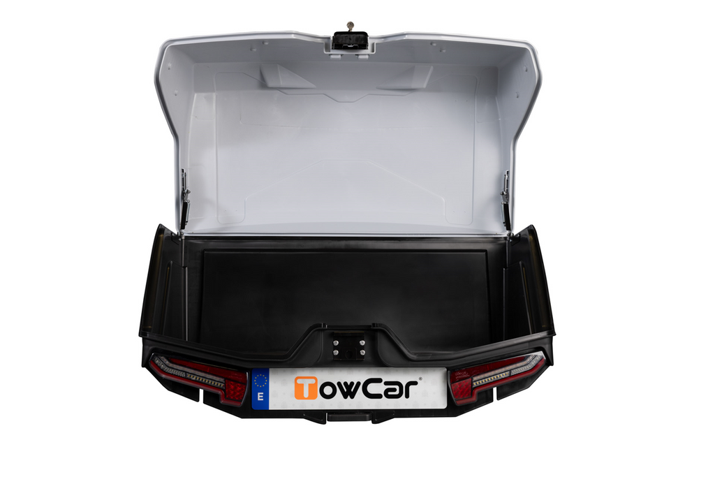 Towbox Alpha klassiek grijs - bagagebox voor montage op de trekhaak