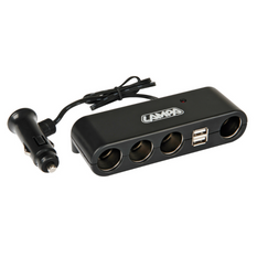 Sigarettenaansteker-aansluiting splitter LAMP Multi-Socket 4x 12/24V + 2x USB