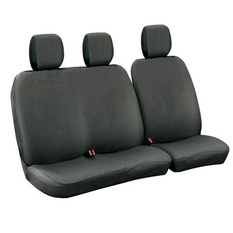 Set autostoelhoezen LAMPA Dots-1 zwart/grijs, voor bussen en bestelwagens