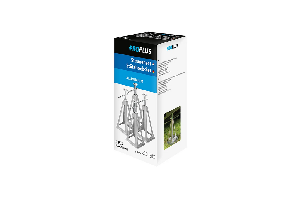Set van vier uitschuifbare steunen ProPlus 360803 stabilisator voor aanhangers 3600kg 430mm