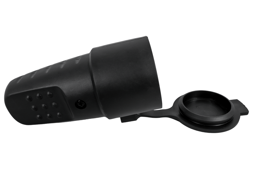 MANTES 3P vrouwelijke contactdoos, rubber, met klep, 16A, 250V