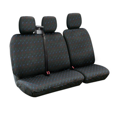 Set autostoelhoezen LAMPA Dido-2, grijs, voor bussen en bestelwagens.