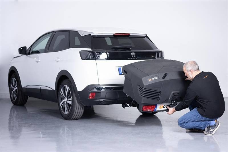 Towbox EVO urban zwart - bagagedrager voor montage op de trekhaak