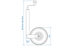 ProPlus 341507 neuswiel 150 kg 48 mm 650-880 mm
