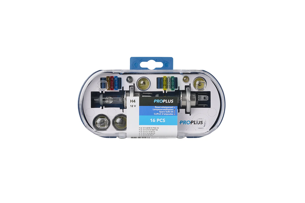H4-lampenset voor camper, auto ProPlus 410134 Reserveonderdelenset van 16 stuks