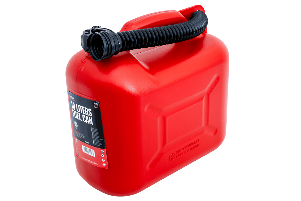 10L HERMON plastic jerrycan met trechter, rood
