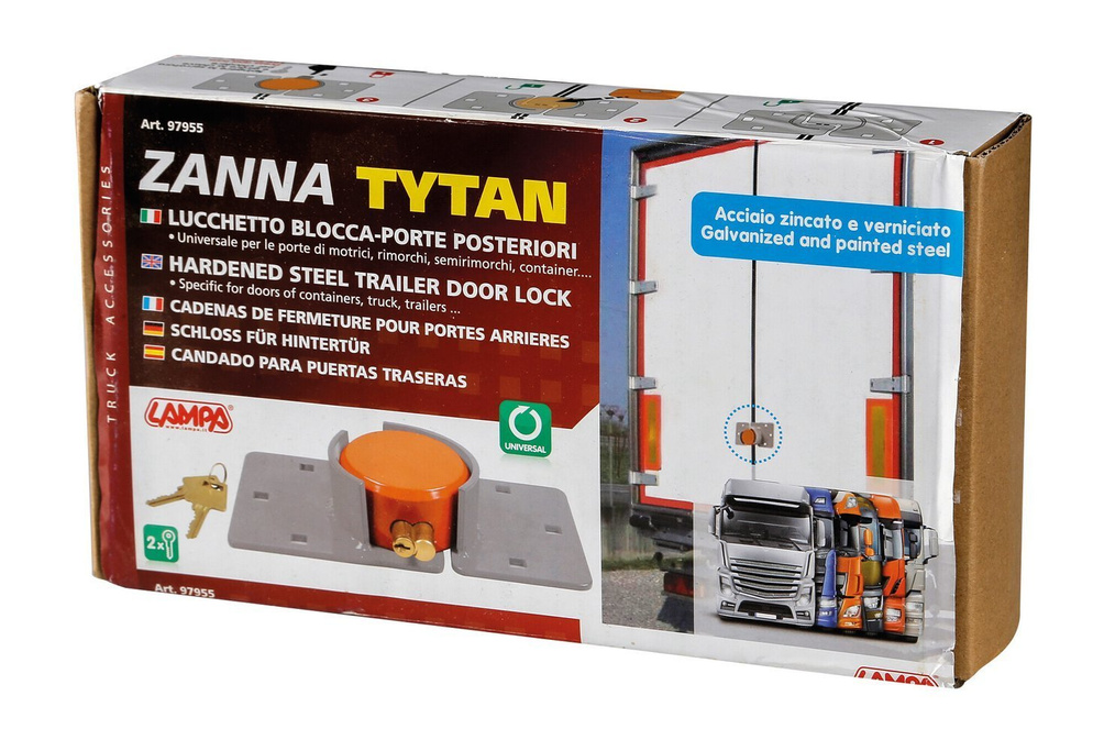 Diefstalbeveiligingsslot LAMP ZANNA TYTAN voor bussen, trailers en opleggers