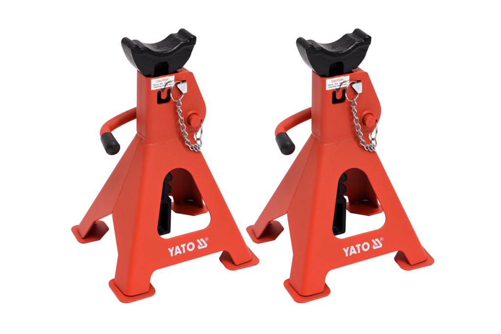 Set van twee YATO YT-17311 autokriksteunen voor hefbruggen van 3 ton.