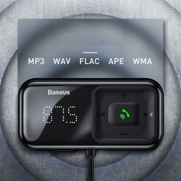 FM-zender BASEUS T typed S-16 bluetooth 5.0 MP3 + autolader 2x USB