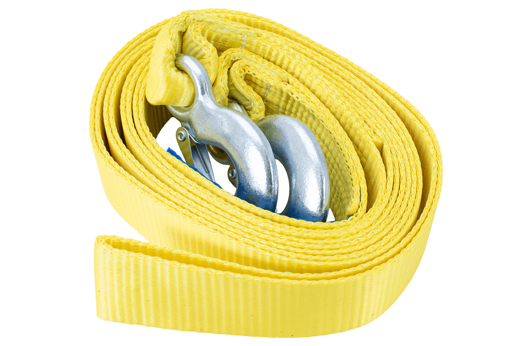 UNITRAILER sleepkabel met haken sleepband 5m/50mm/6t geel