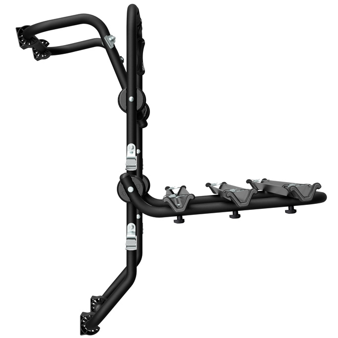 Padova 3 stalen achterklep fietsendrager voor 3 fietsen (zwart)