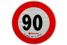 Reflecterende sticker LAMP snelheidslimiet 90 km/u bord B-33