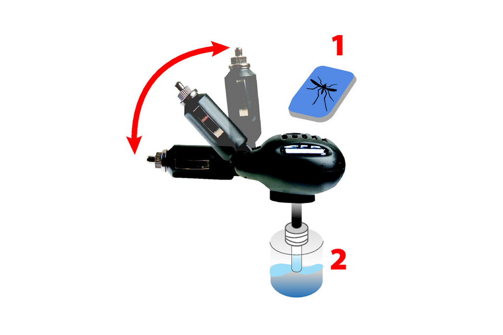 Elektrische muggenverdelger LAMP met sigarettenaanstekerstekker 12/24V