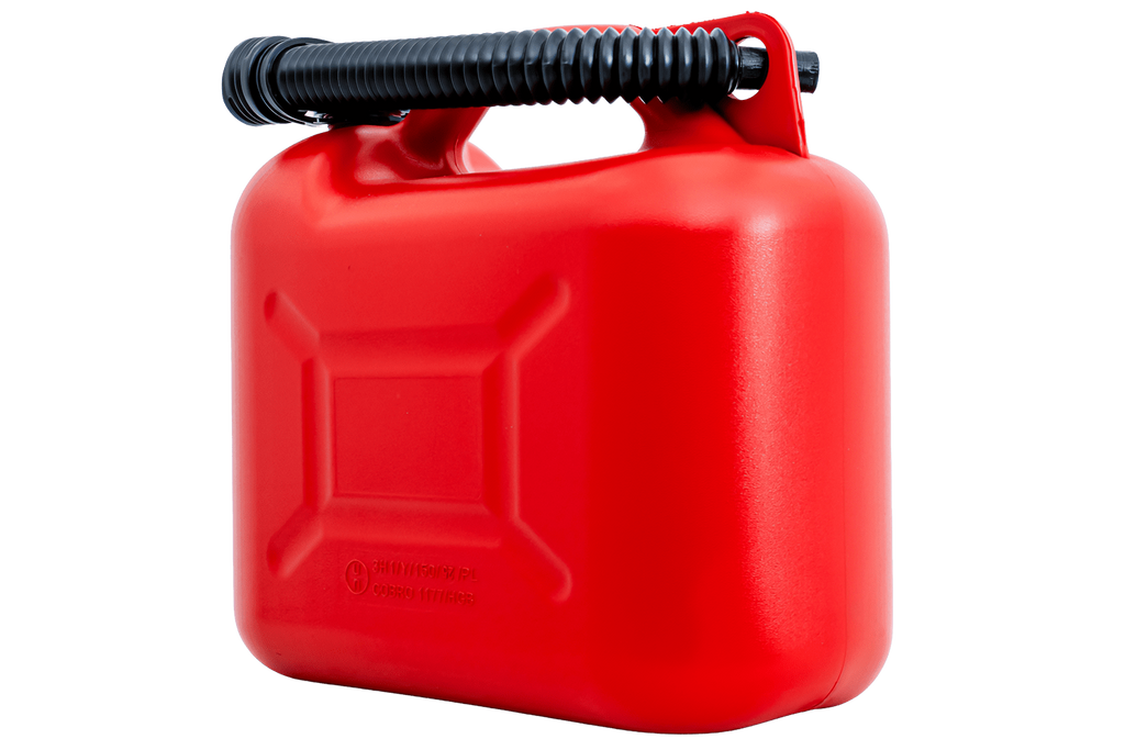 10L HERMON plastic jerrycan met trechter, rood