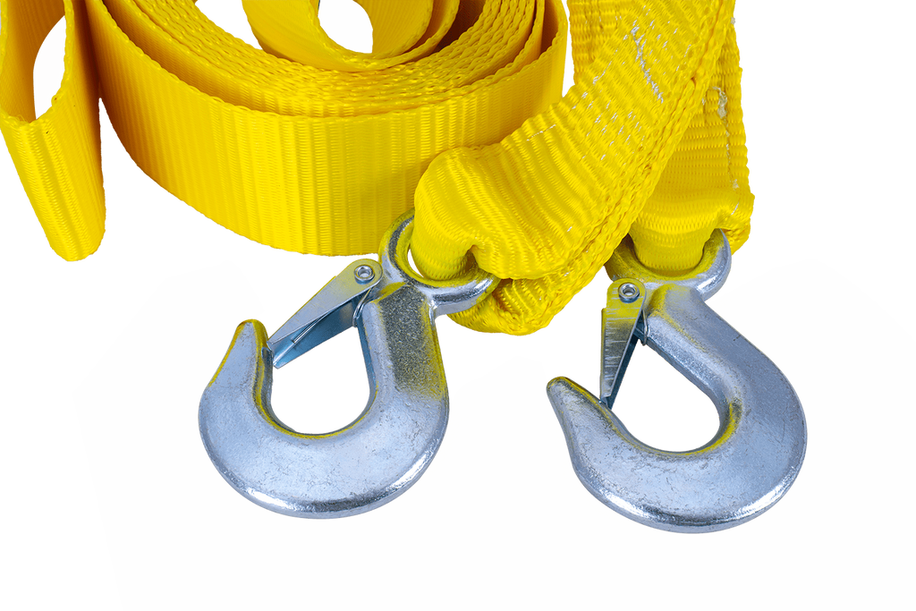 UNITRAILER sleepkabel met haken sleepband 5m/50mm/4t geel