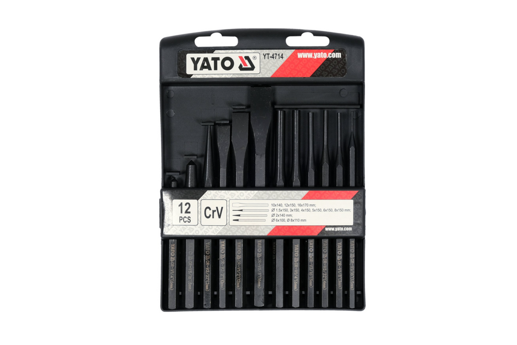 YATO YT-4714 beitels en ponsen, set van 12.