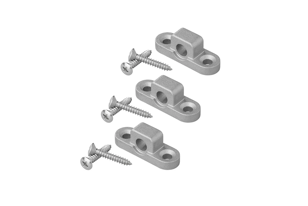 Set van drie horizontale metalen oogjes voor de ProPlus-luifel, bevestigingsbeugels voor het luifelframe.