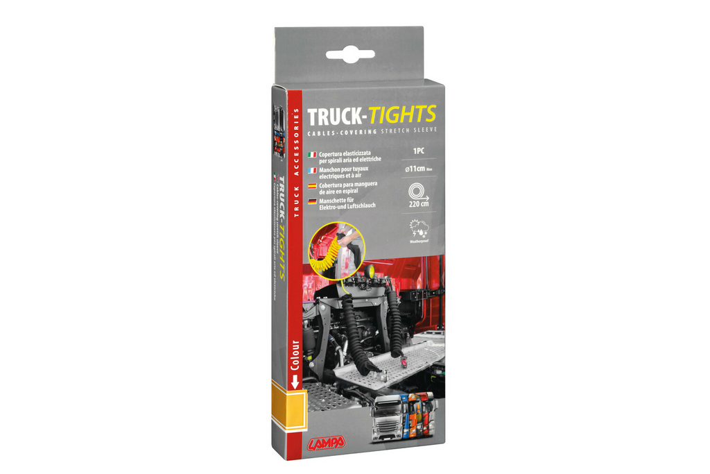 LAMPA Truck-Tights spiraalkabelhoes 97171 flexibele huls geel 220 cm diameter 11 cm