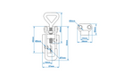 Zijkoppeling met ProPlus 342112 sluiting, complete aanhanger zijsluiting
