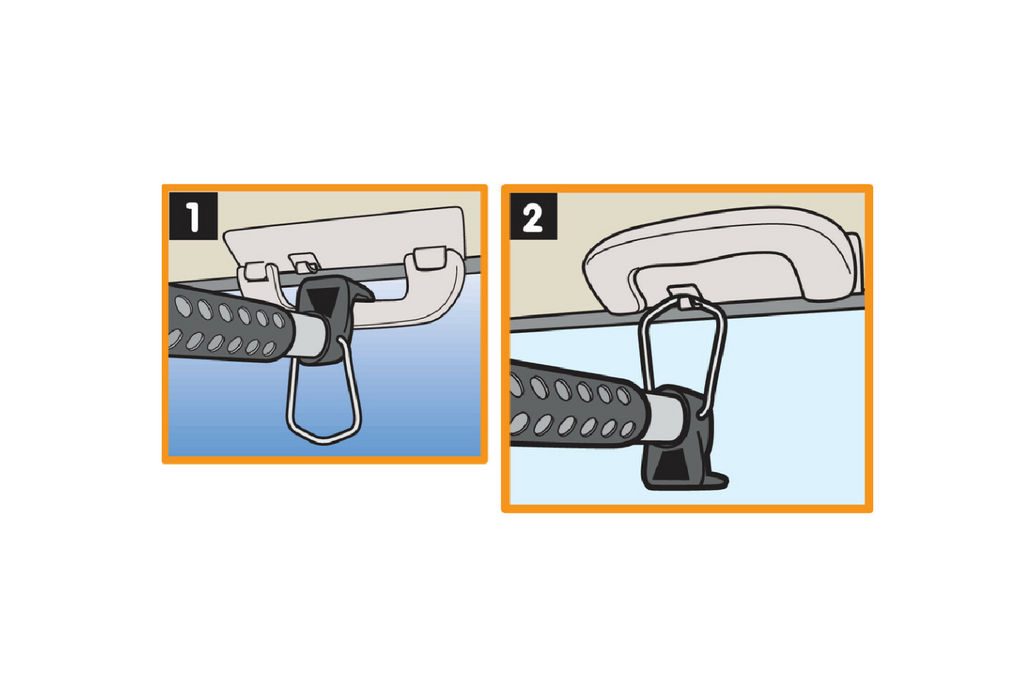 Autokledingrek met lamp, uitschuifbare hanger 90-160 cm