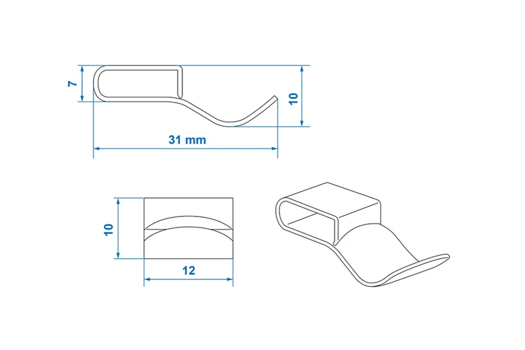 Montagebeugels voor elektrische installatie van aanhangers ProPlus 343154S kabelklemmen 31 mm
