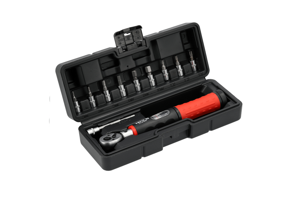 YATO 1/4" 5–25Nm momentsleutelset, 11 stuks