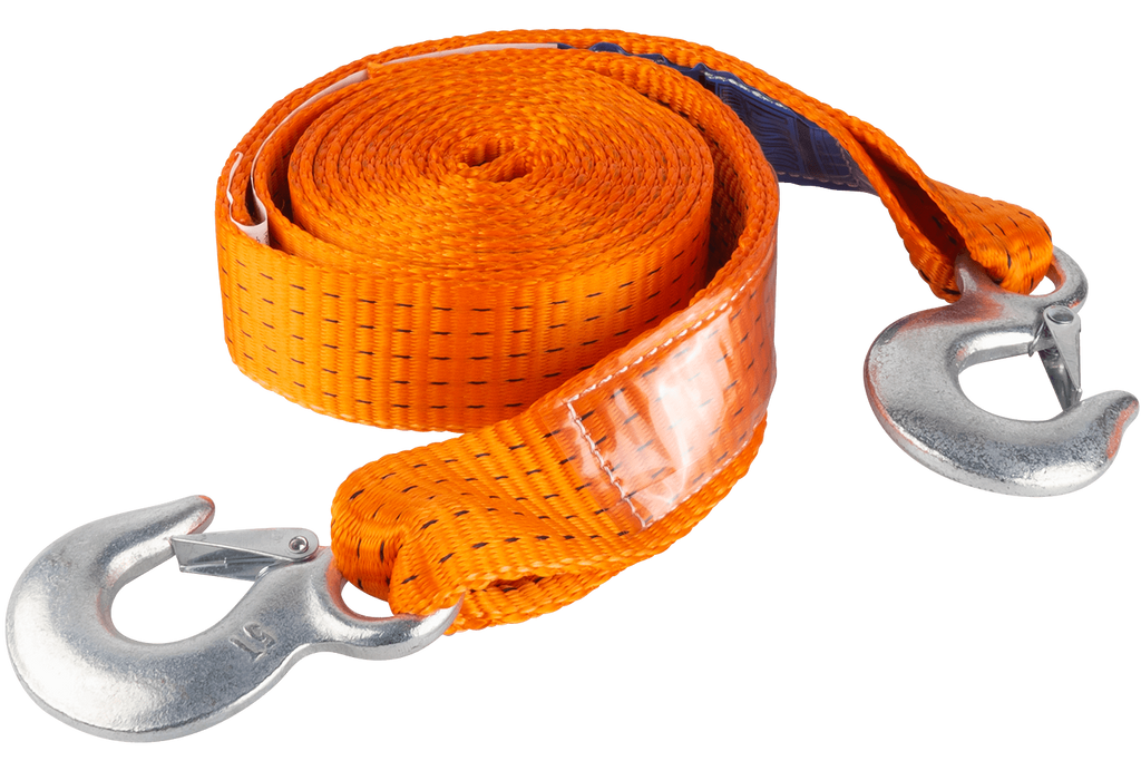 Sleepkabel met haken HERMON sleepkabel 4,5 m/50 mm/5 ton oranje