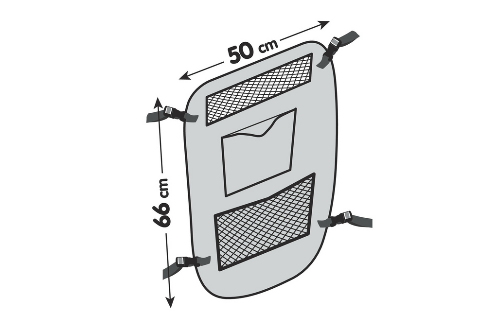 Hondenafscheiding LAMP PET-4, te bevestigen aan de voorstoelen, 50x66 cm