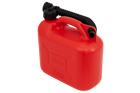 5L HERMON plastic jerrycan met trechter, rood