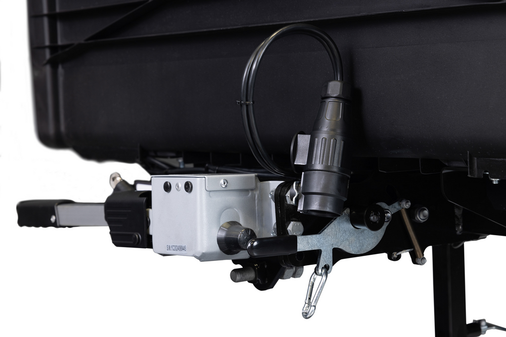 Towbox Camper Alpha zwart LED (kort) - bagagebox voor montage op de trekhaak