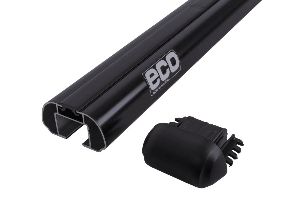 Eco Alubase 120 dakdrager - universele aluminium drager voor open dakrails (zwart)