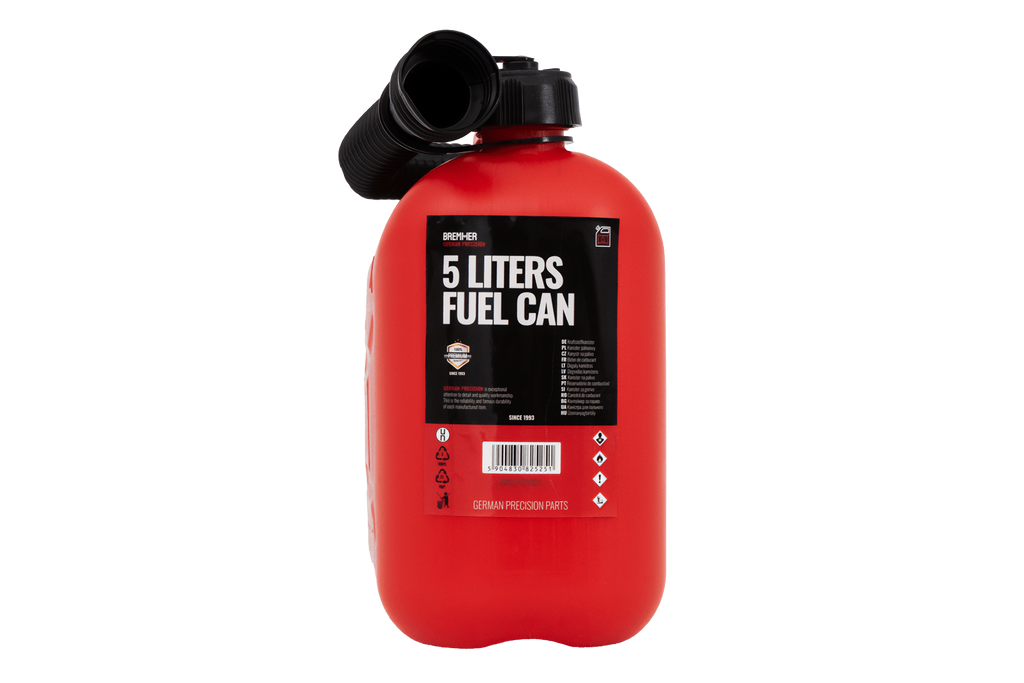 5L HERMON plastic jerrycan met trechter, rood