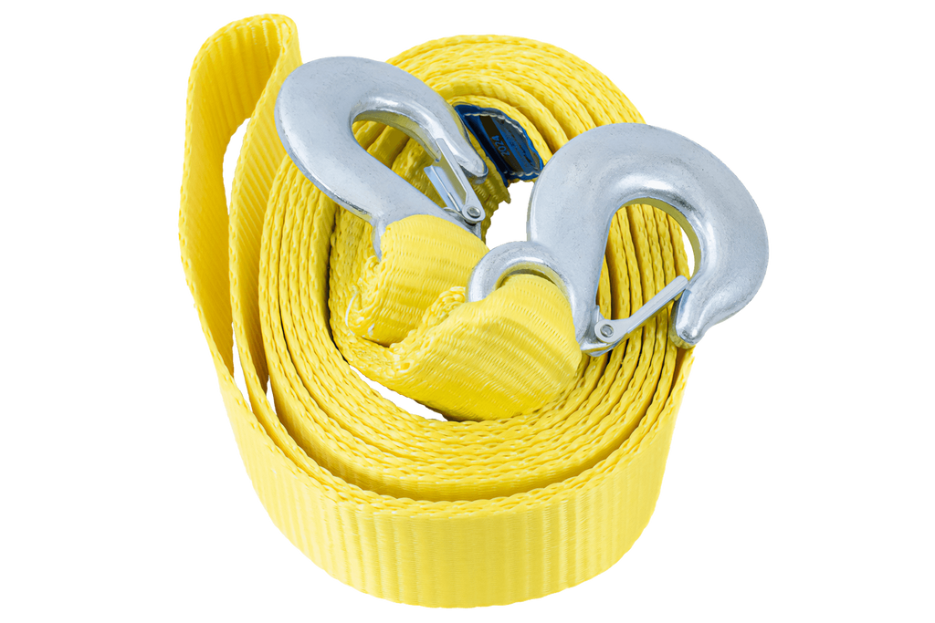 UNITRAILER sleepkabel met haken sleepband 5m/50mm/7,5t geel