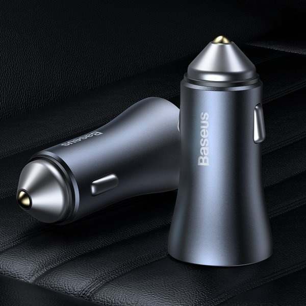 BASEUS Golden Pro 2xUSB 40W autolader set + USB-kabel