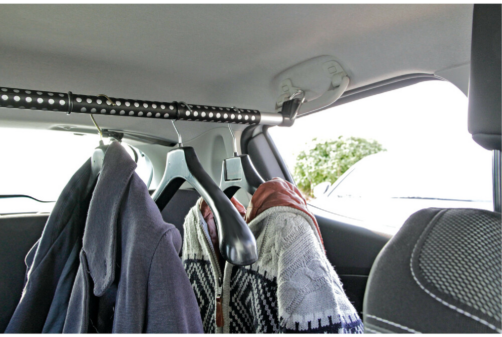 Autokledingrek met lamp, uitschuifbare hanger 90-160 cm